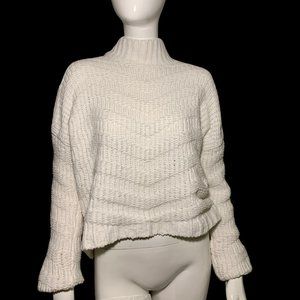 White Mock Neck Ultra Soft Cropped Sweater